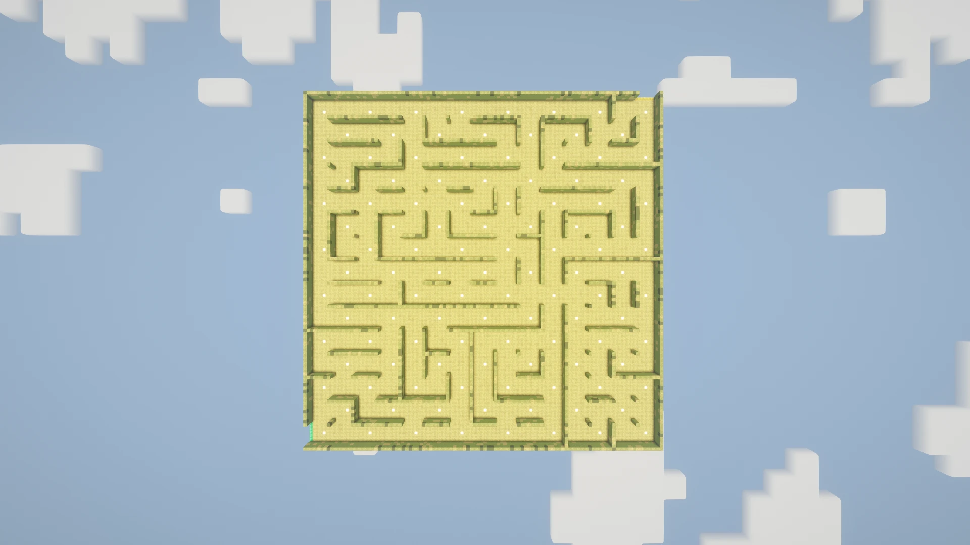 The complete Bamboo maze viewed directly from above