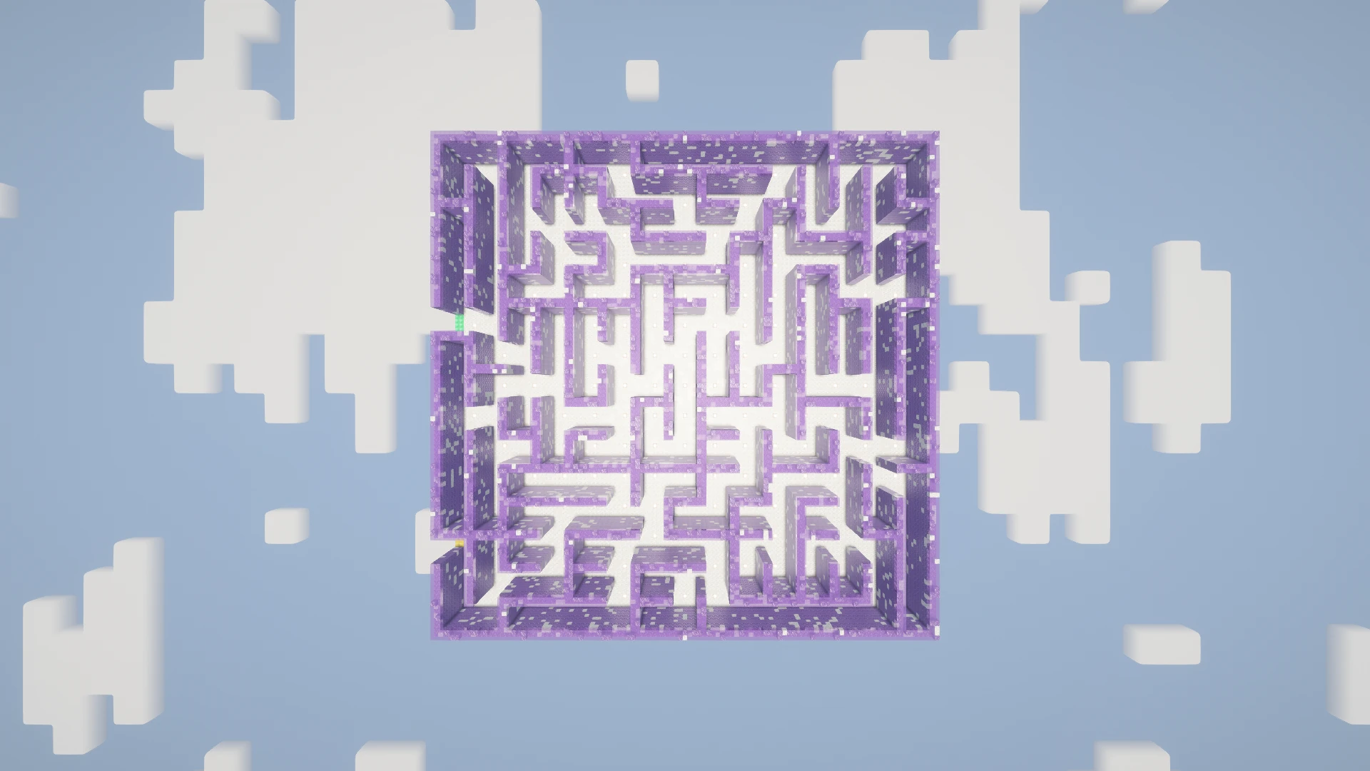 The complete Crystal maze viewed directly from above