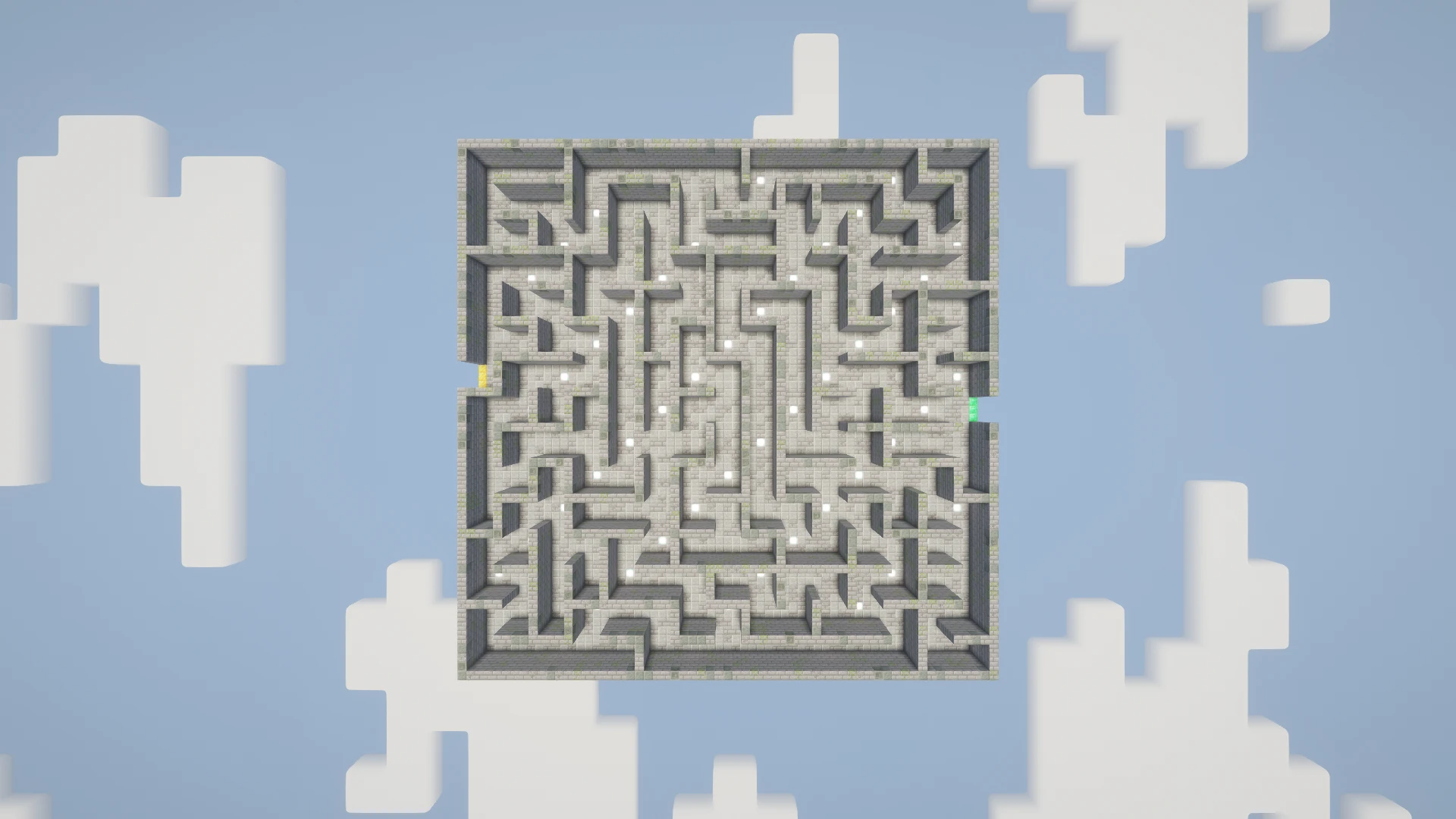 The complete Default maze viewed directly from above