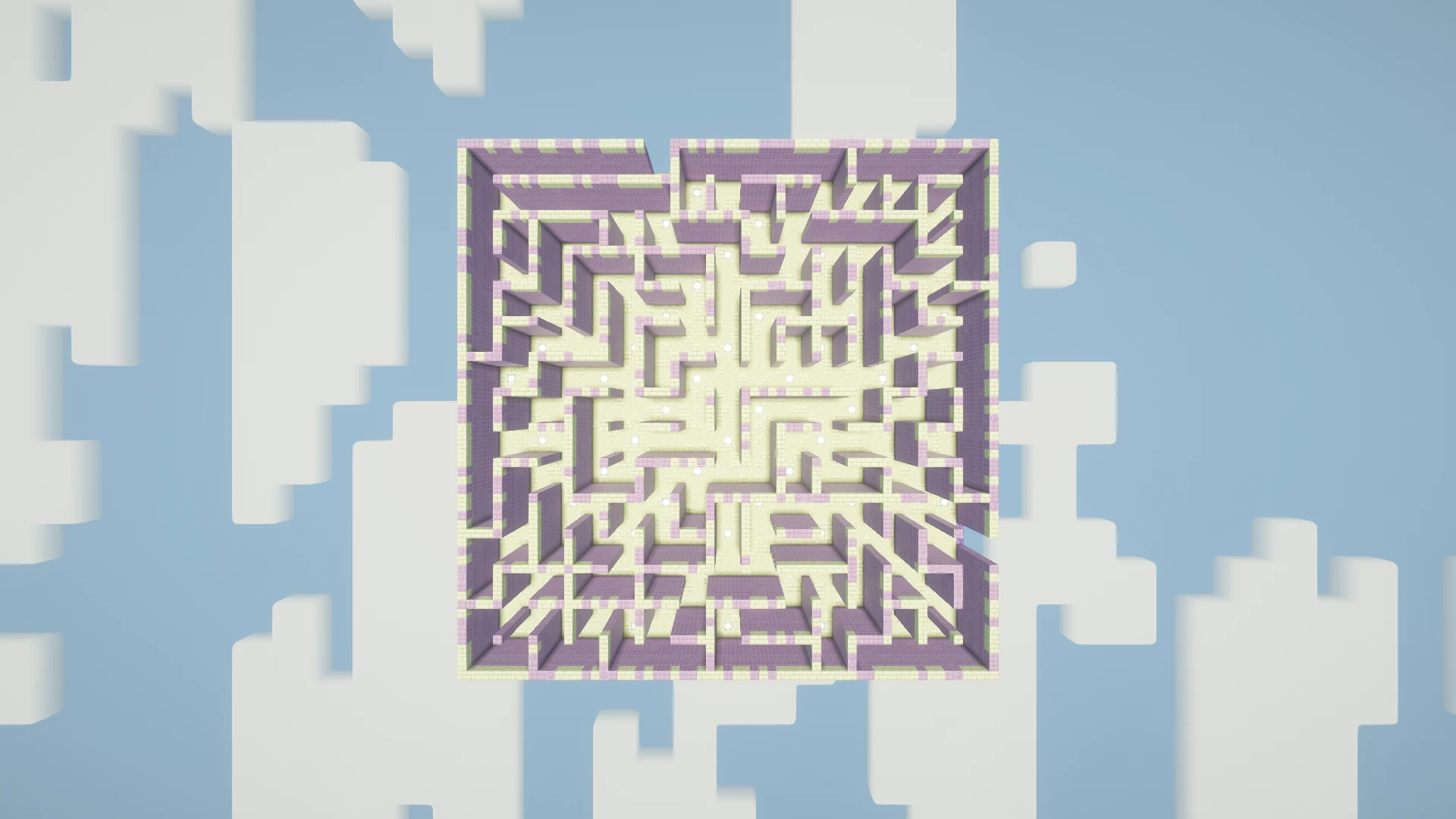 The complete End maze viewed directly from above