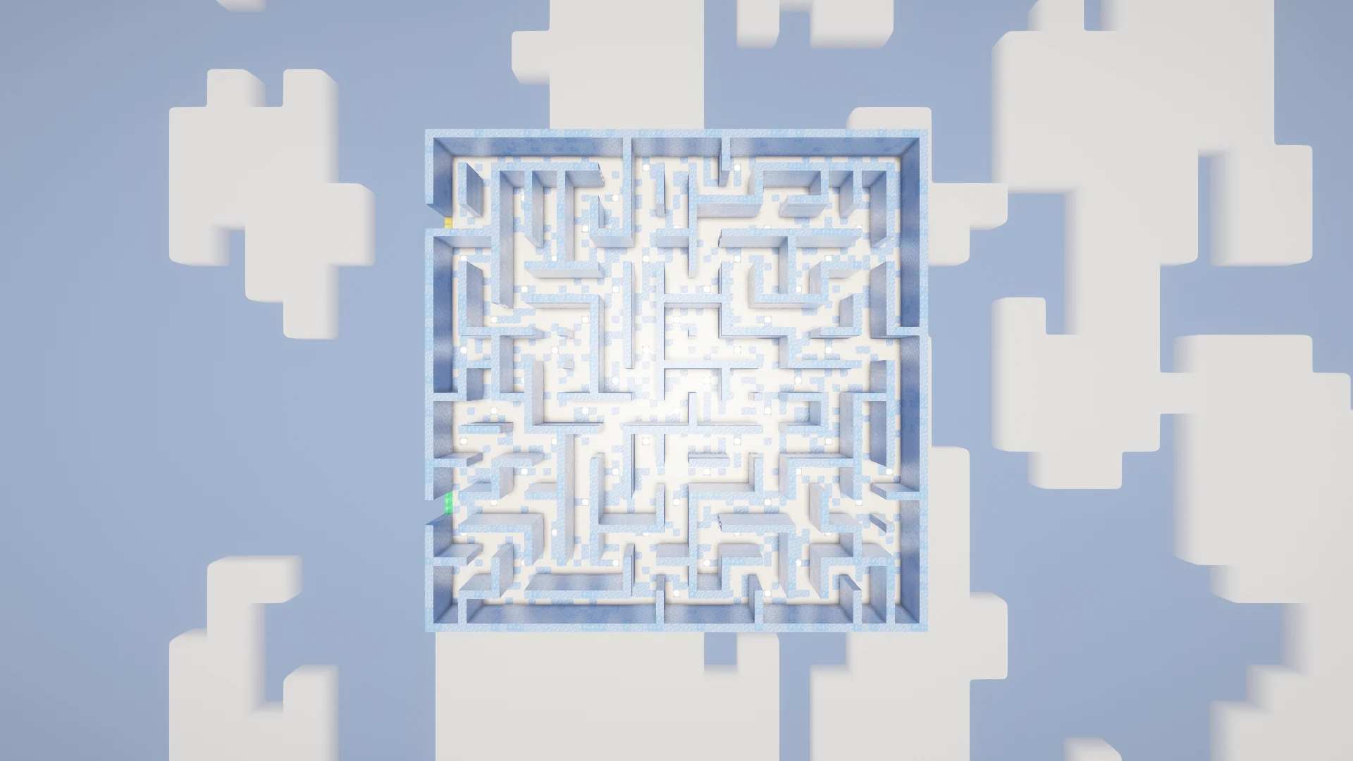 The complete Frost maze viewed directly from above