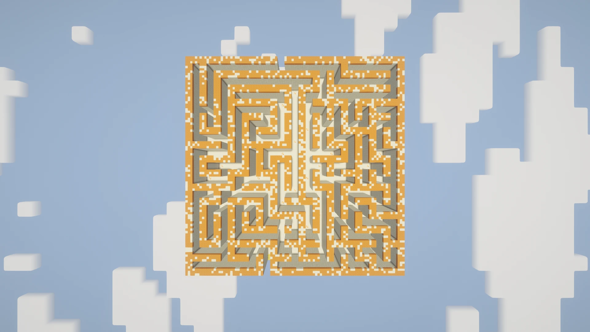 The complete Gladiator maze viewed directly from above