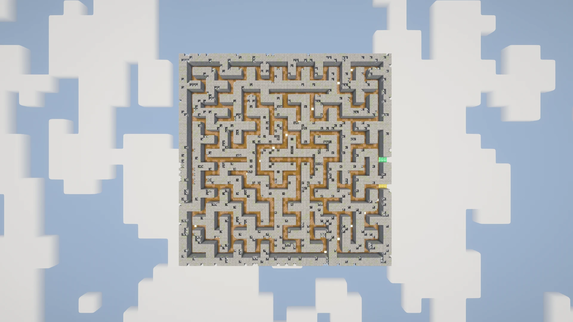 The complete Graveyard maze viewed directly from above