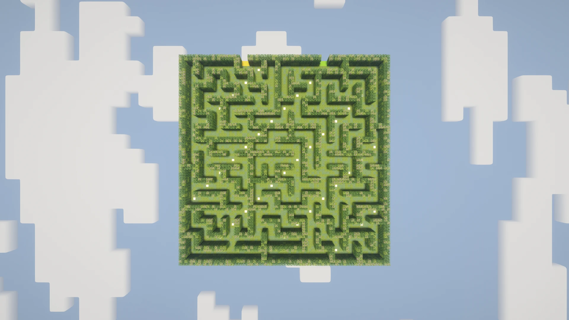 The complete Hedge maze viewed directly from above
