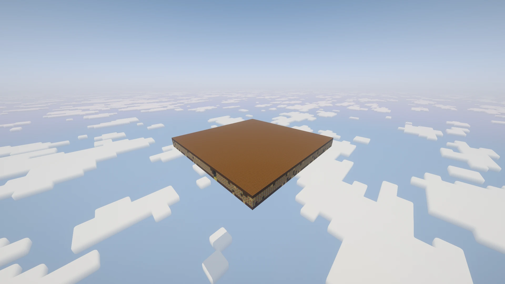 A distant side view of the Library maze showing its wall height and materials