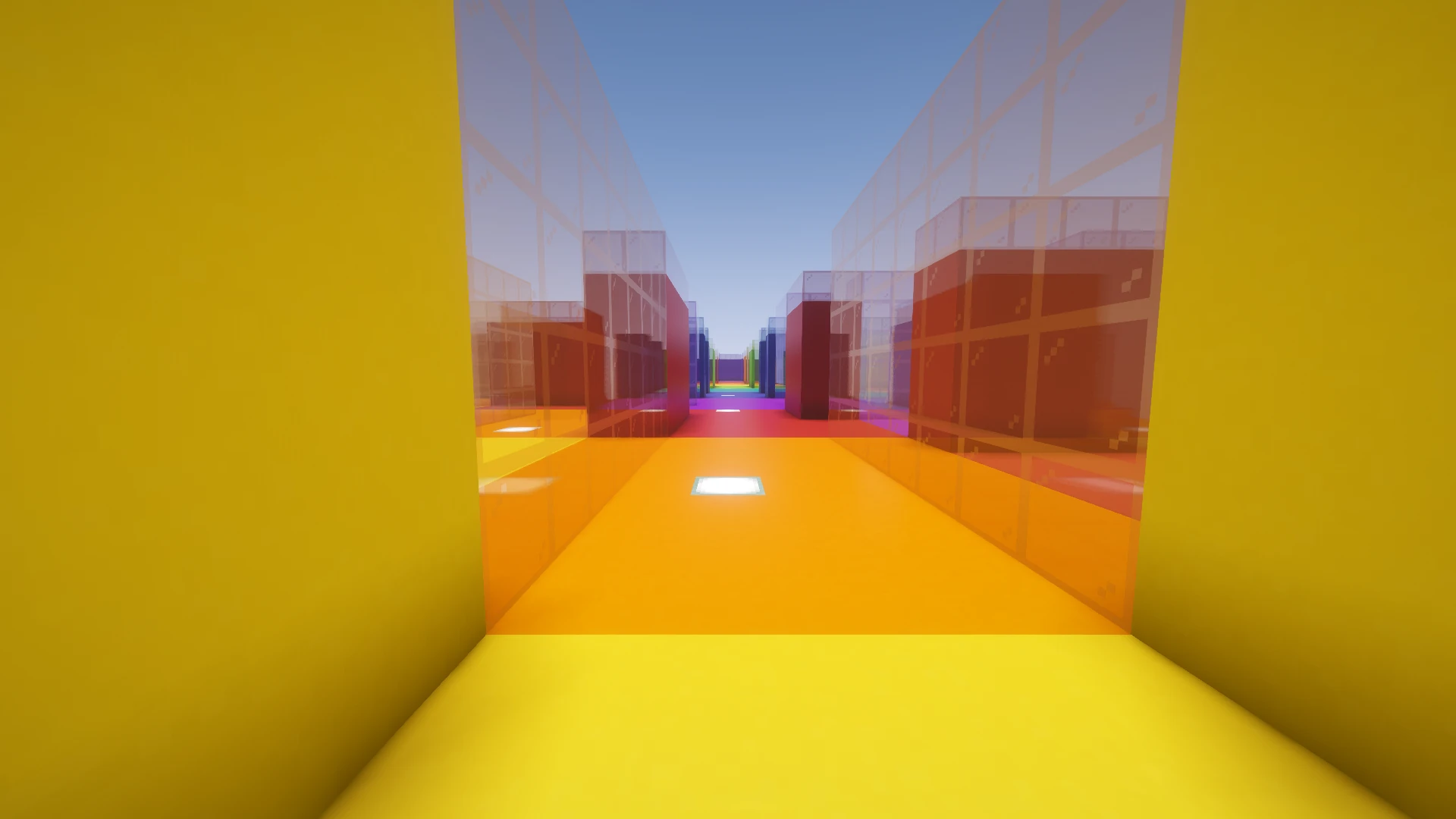 Inside the Rainbow maze, at corridor level