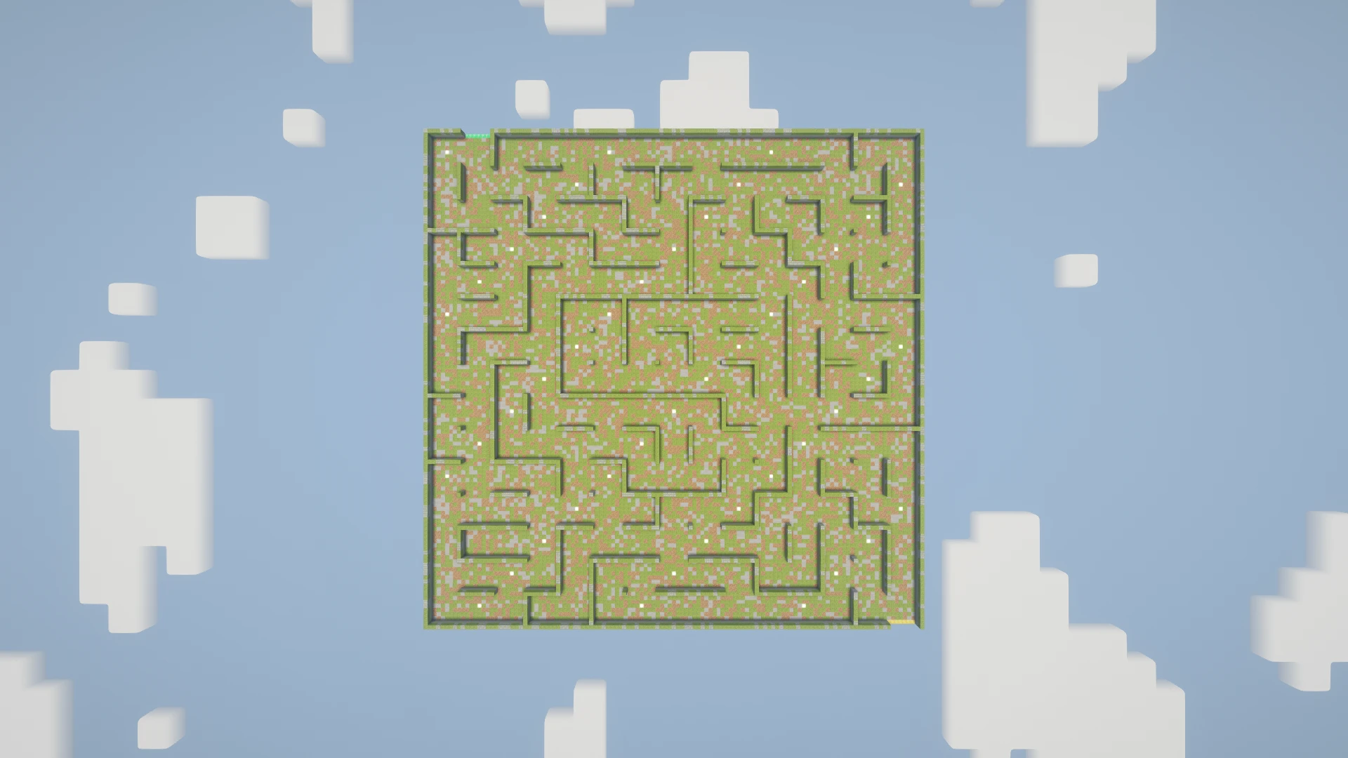 The complete Ruins maze viewed directly from above