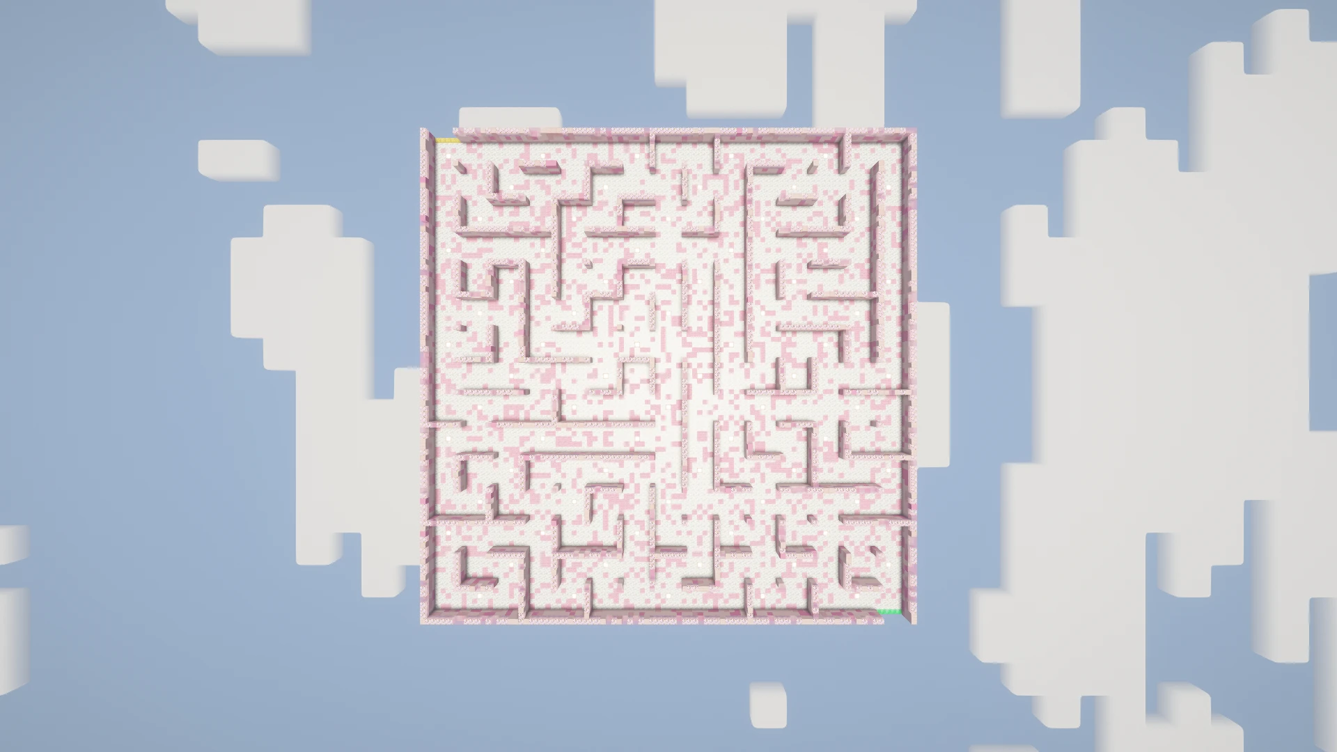 The complete Sakura maze viewed directly from above