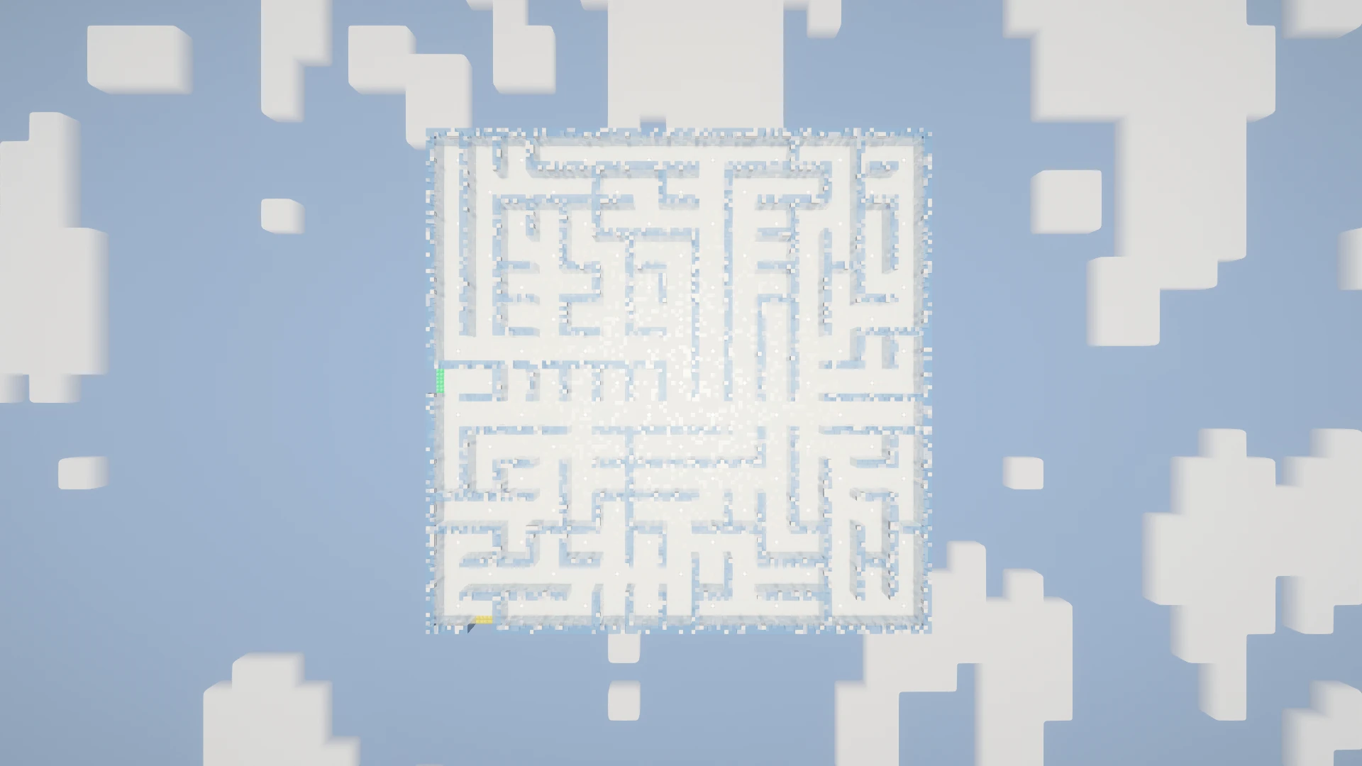 The complete Sky maze viewed directly from above