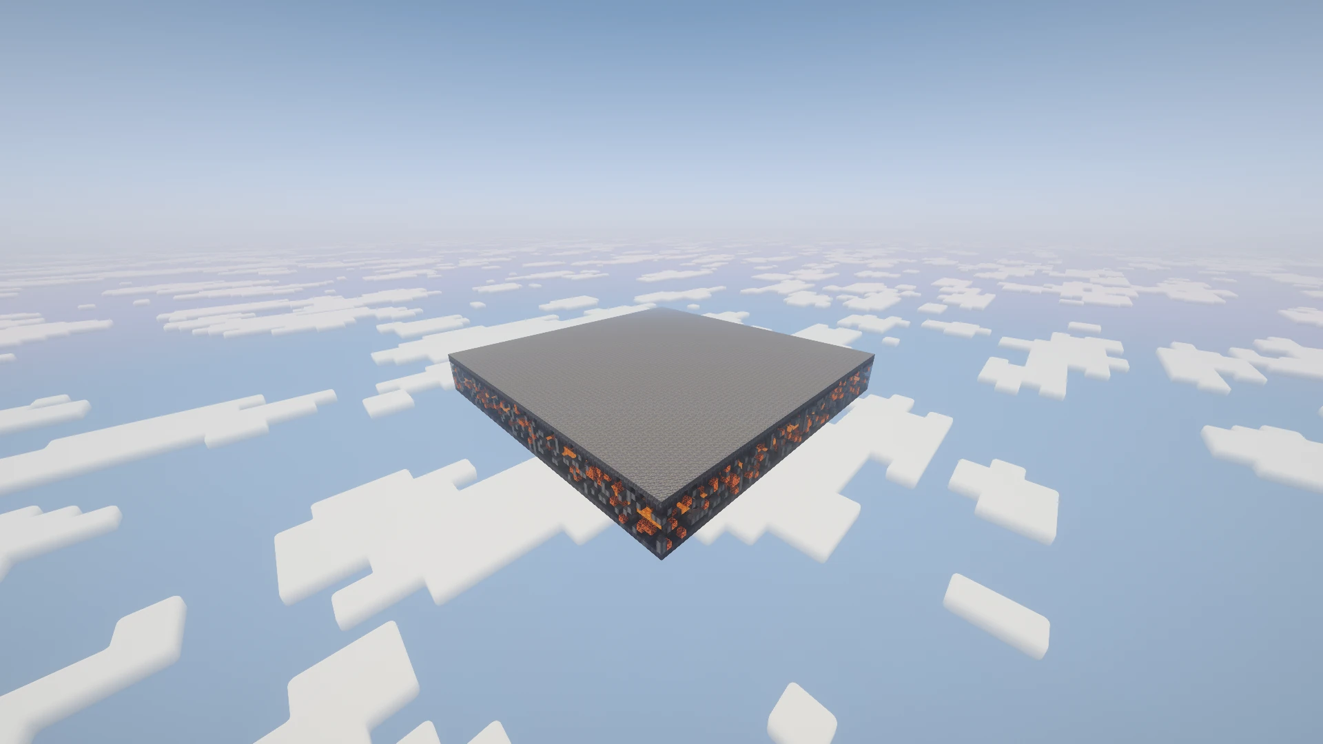 A distant side view of the Volcanic maze showing its wall height and materials